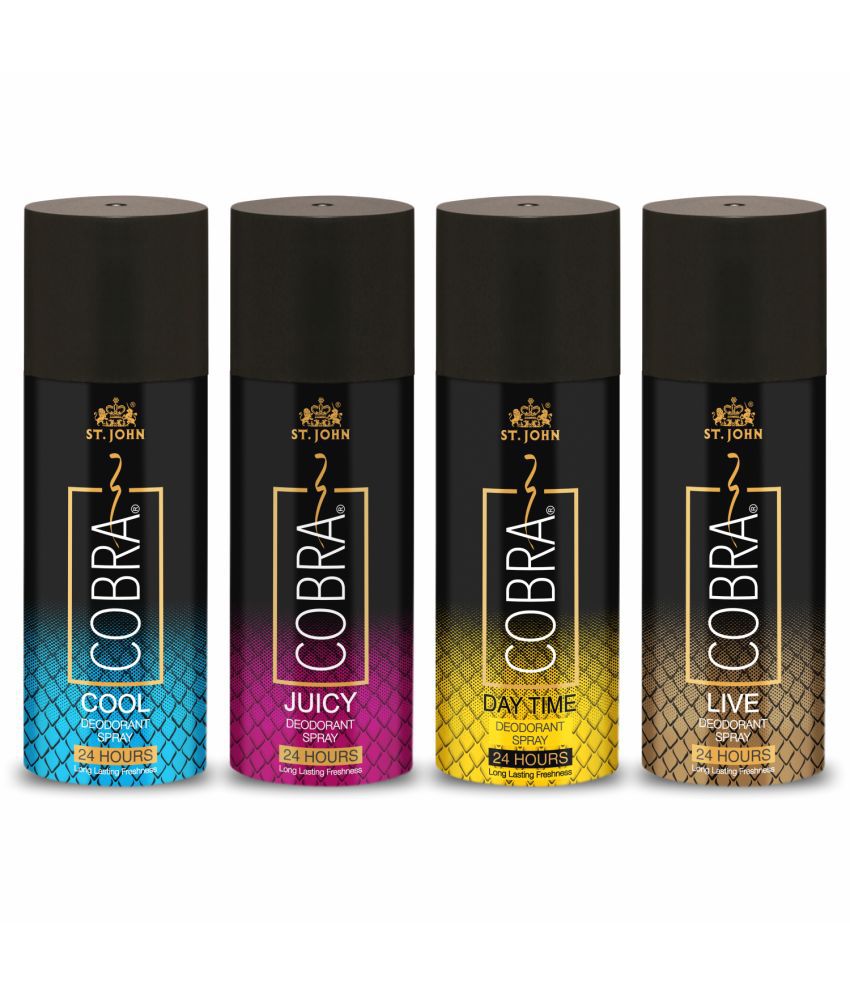     			St. John - Cool,Live Juicy & Day Time 150ml Each Deodorant Spray for Men,Women 600 ml ( Pack of 4 )