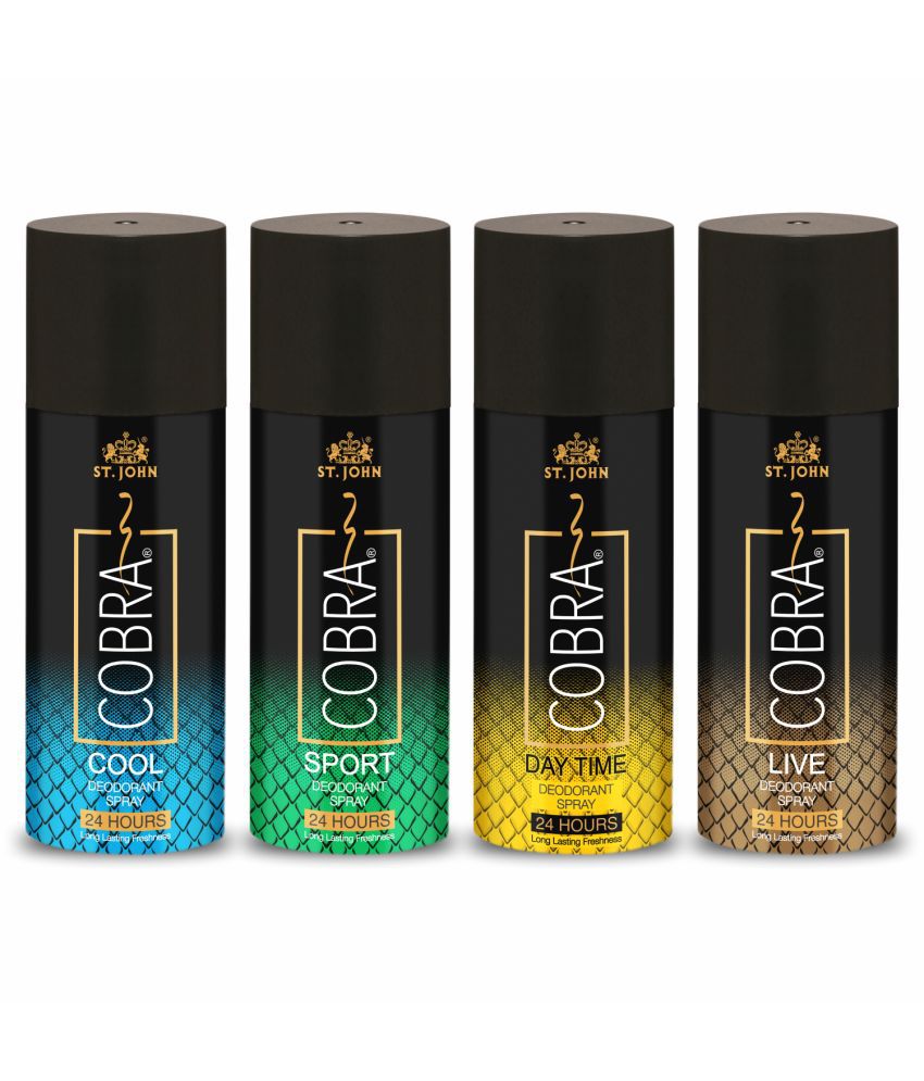     			St. John - Cool,Live,Sports & DayTime 150ml Each Deodorant Spray for Men,Women 600 ml ( Pack of 4 )
