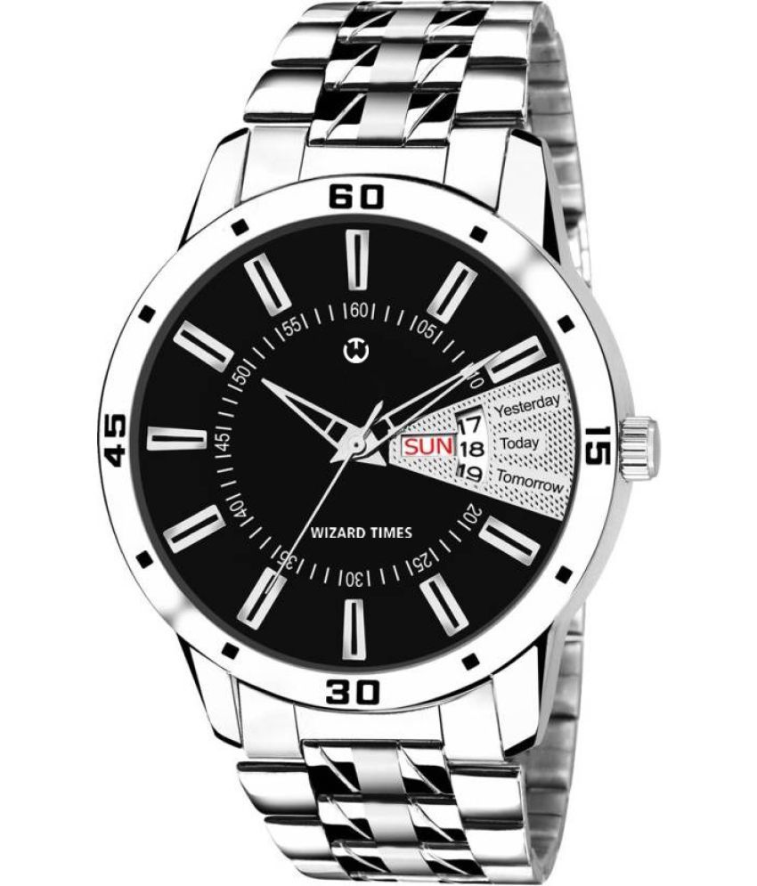     			Wizard Times - Silver STAINLESS STEEL Analog Men's Watch