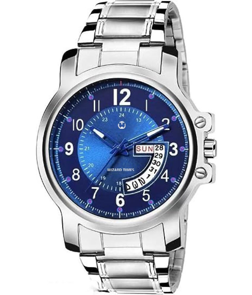     			Wizard Times - Silver STAINLESS STEEL Analog Men's Watch