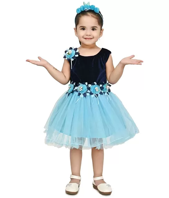 K&U Girls Cotton Dress in Blue - Buy K&U Girls Cotton Dress in Blue Online  at Low Price - Snapdeal