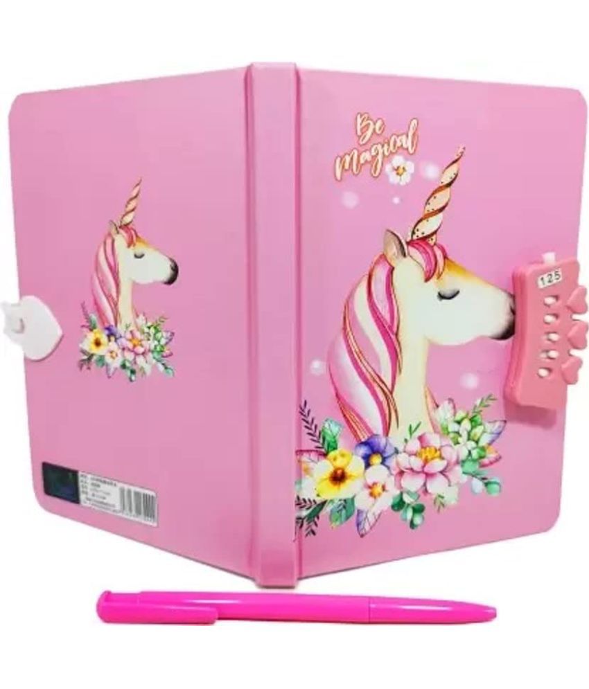     			JELLIFY Pink Lock DiaryWith Pen Designer 150 Pages Notebook Journal for Kids Girls Boys Writing Drawing (Random Designs) Best Gifts (Lock Diary.)