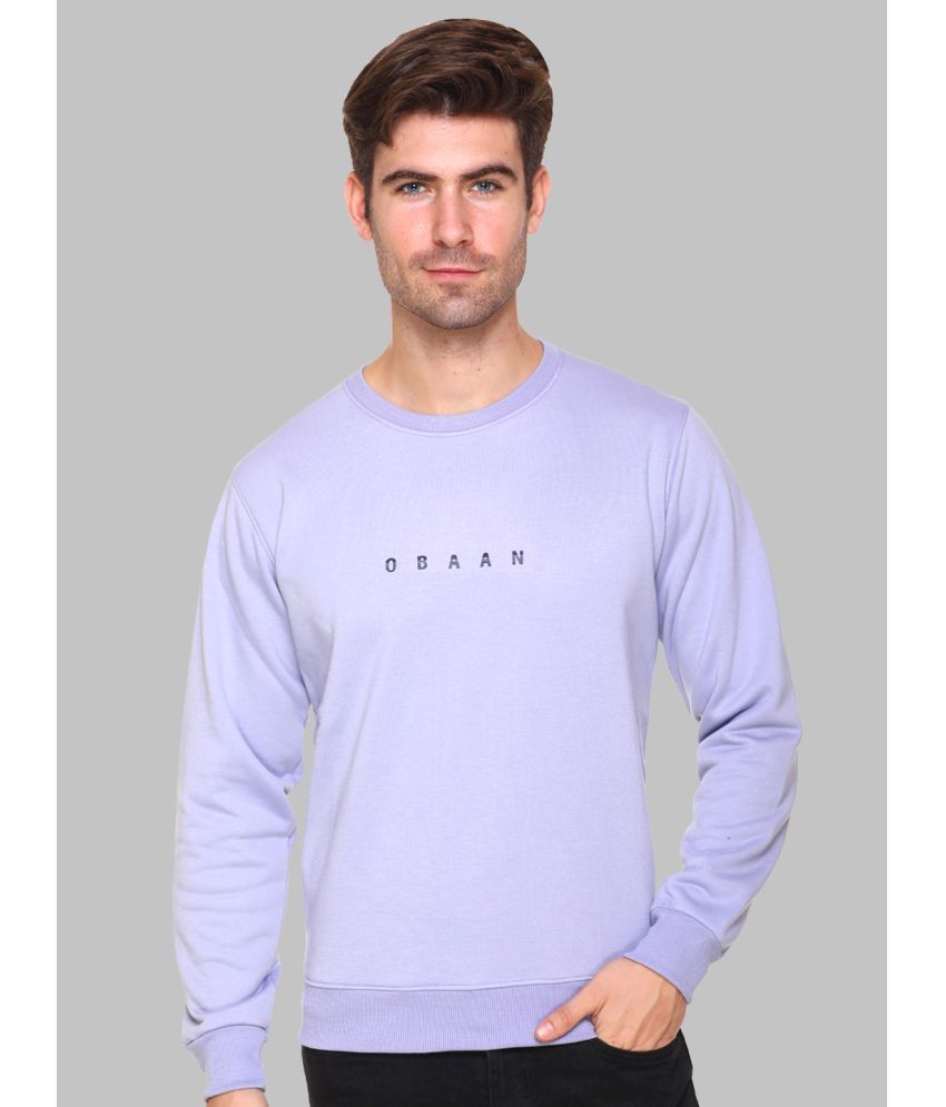     			OBAAN - Lavender Cotton Blend Regular Fit Men's Sweatshirt ( Pack of 1 )