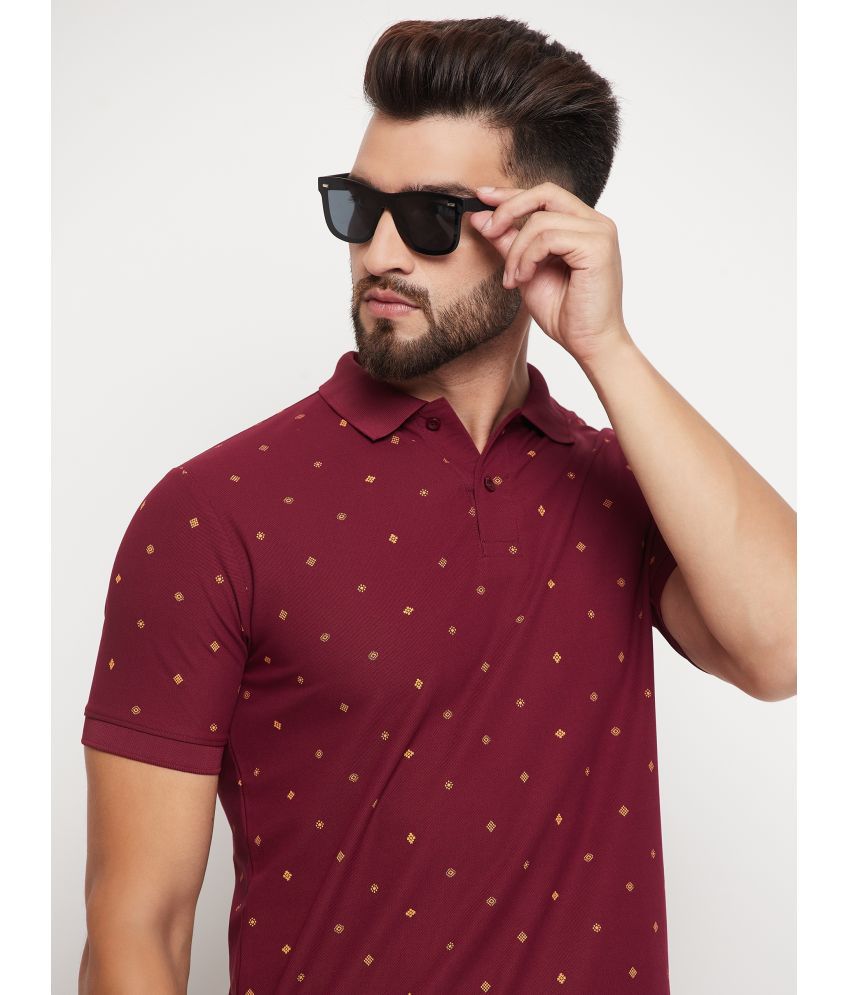     			Rare - Maroon Cotton Blend Regular Fit Men's Polo T Shirt ( Pack of 1 )