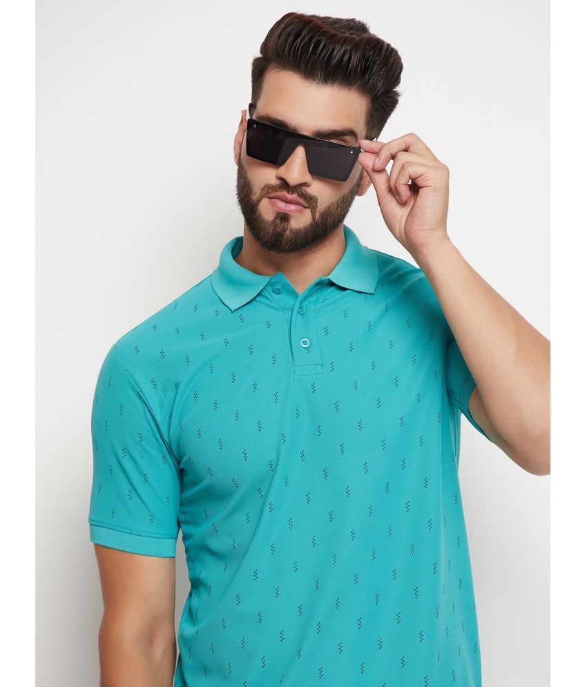     			Rare - Turquoise Cotton Blend Regular Fit Men's Polo T Shirt ( Pack of 1 )