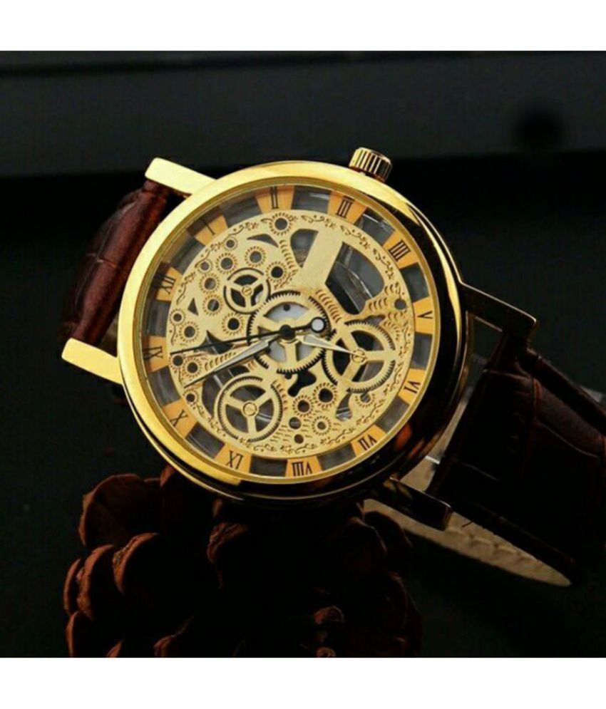     			Renaissance Traders - Brown Leather Analog Men's Watch