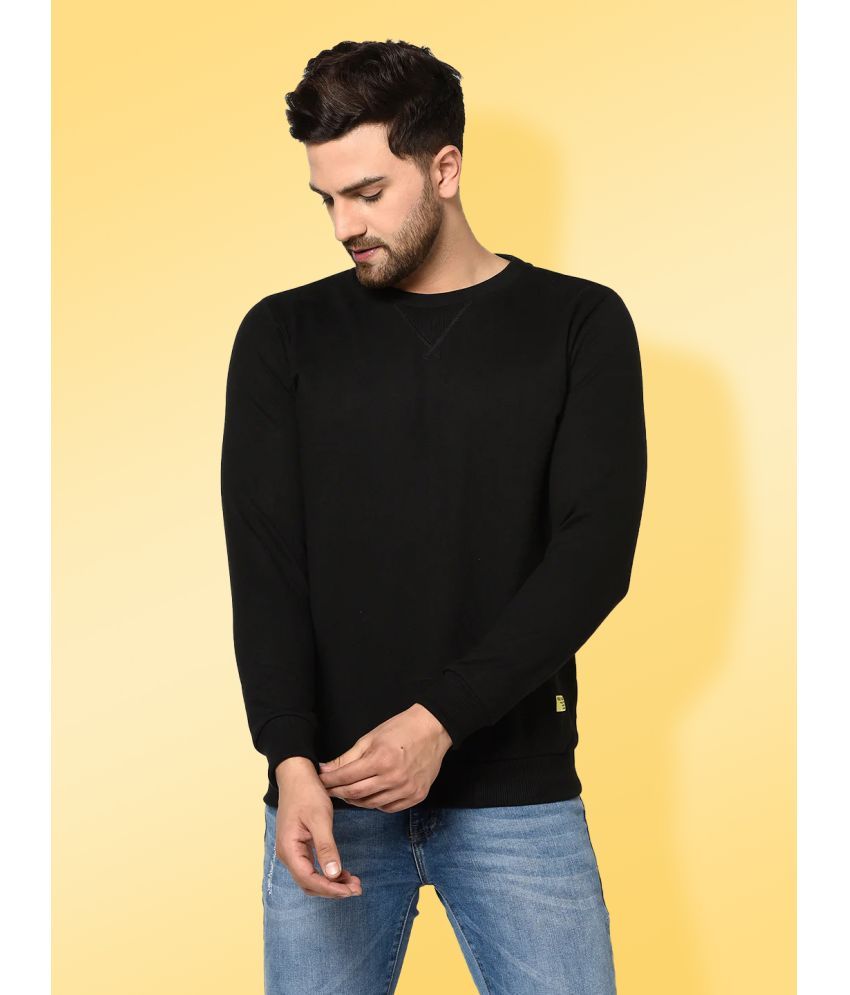     			Rigo Fleece Round Neck Men's Sweatshirt - Black ( Pack of 1 )