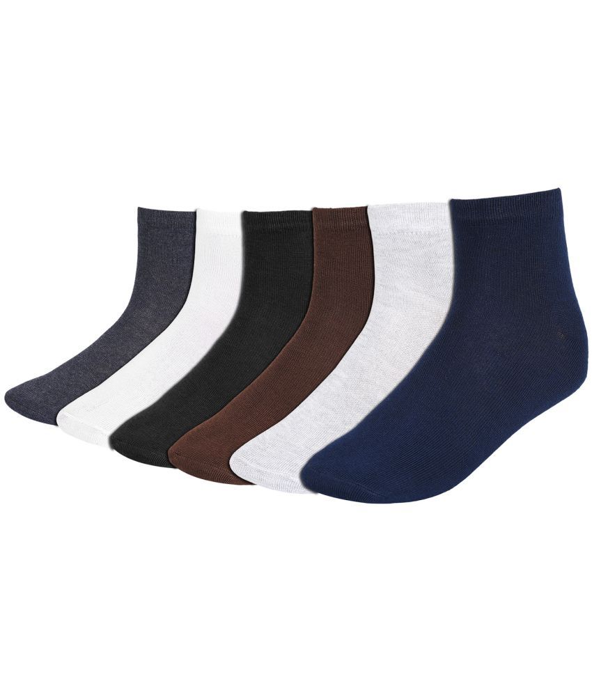     			Creature - Cotton Men's Solid Multicolor Ankle Length Socks ( Pack of 6 )