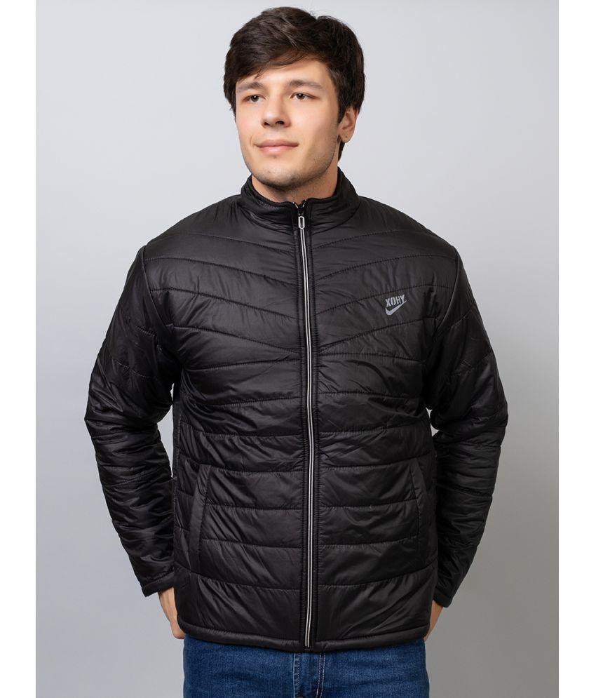     			xohy Nylon Men's Quilted & Bomber Jacket - Black ( Pack of 1 )