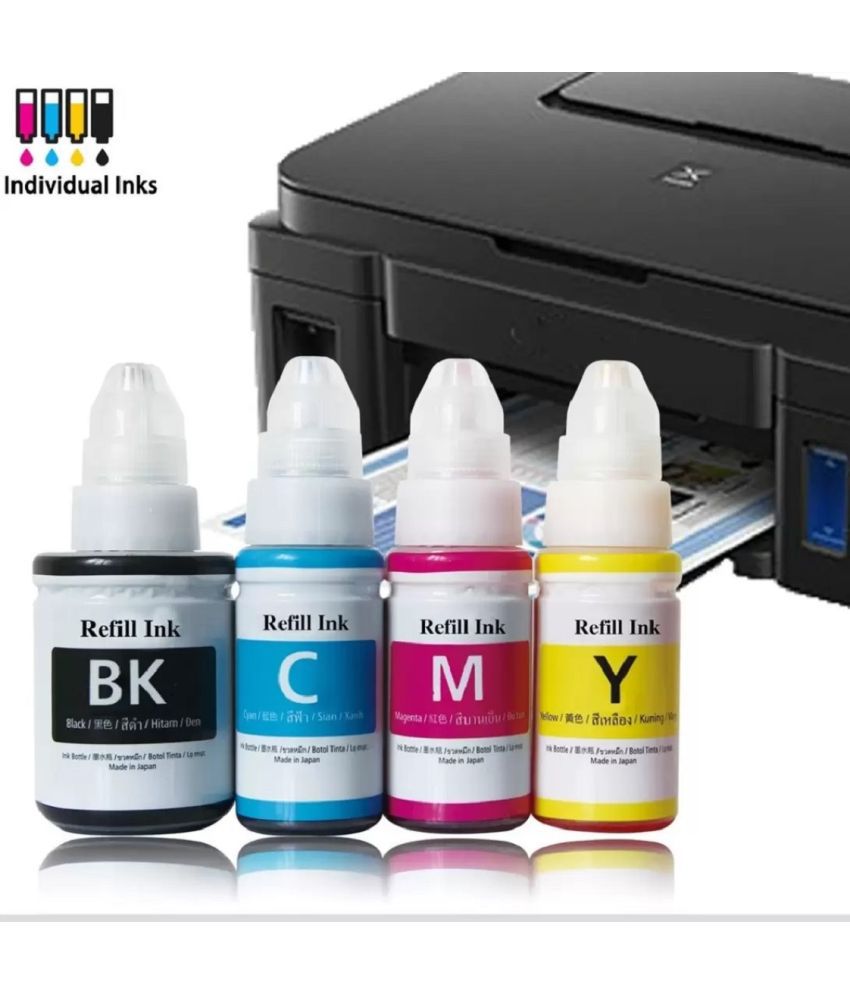     			TEQUO 790 Multicolor Pack of 4 Cartridge for GI 790 Ink Refill for C@non G1000 G1010 G1100 G2000 G2002 G2010 G2012 G2100 G3000 G3010 G3012 G3100