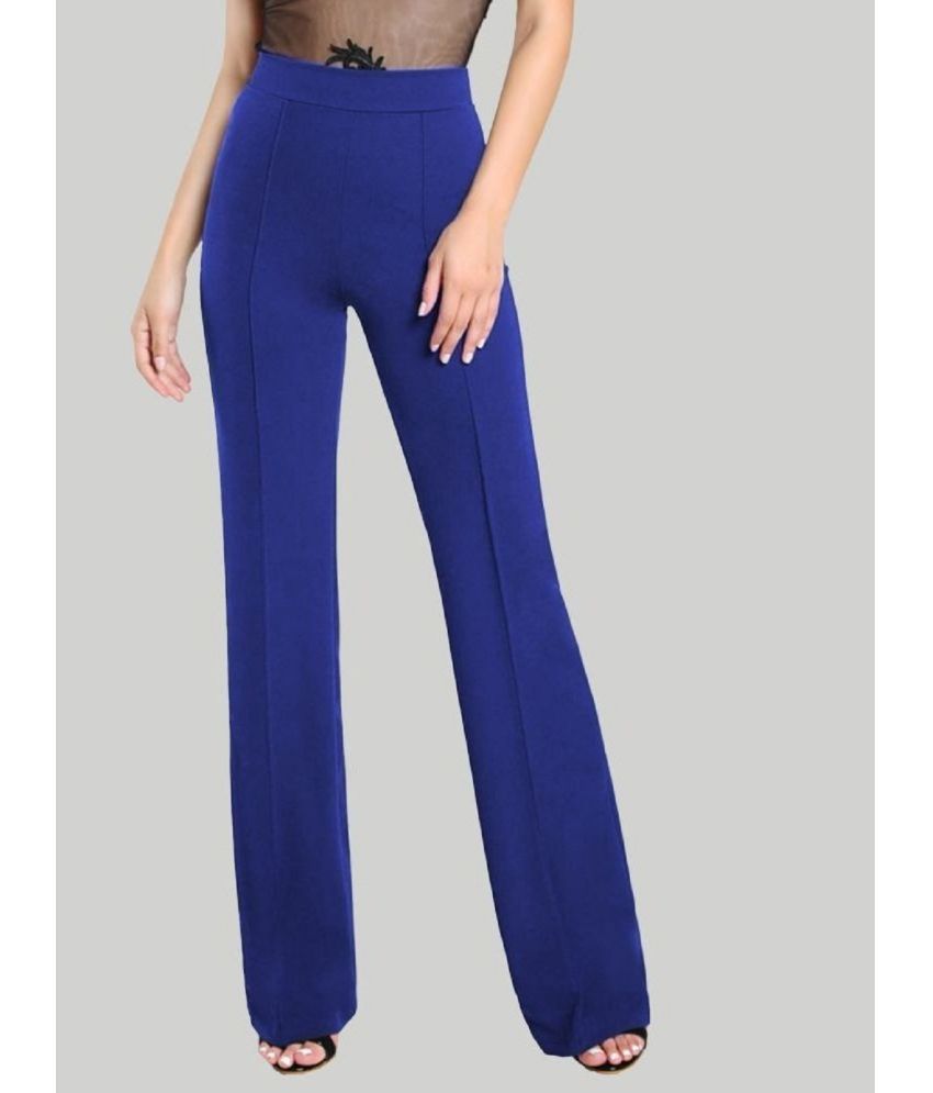     			Gazal Fashions - Blue Cotton Blend Flared Women's Bootcut Pants ( Pack of 1 )