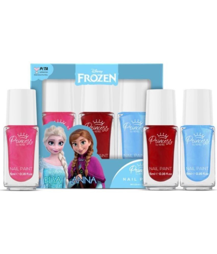     			Disney Frozen Princess By RENEE Bubbles Nail Paint Elsa & Anna Pack of 3, 5ml Each
