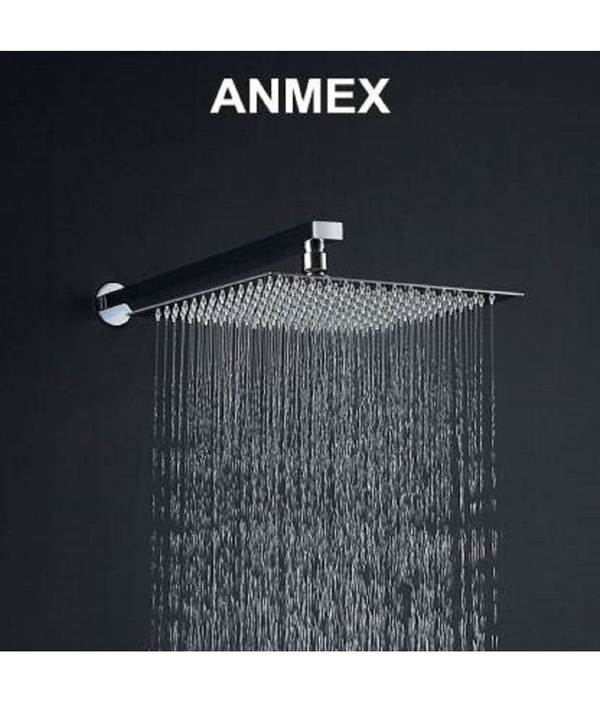     			ANMEX 8x8 Rain Shower with 15inch Shower Arm Stainless Steel Rain Shower