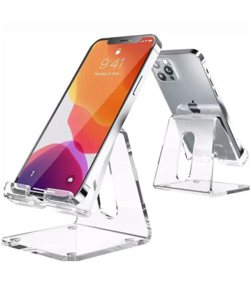     			Crystal Colour Premium Appearance Acrylic Cell Phone Stand for Desk Compatible with All Mobile Phone