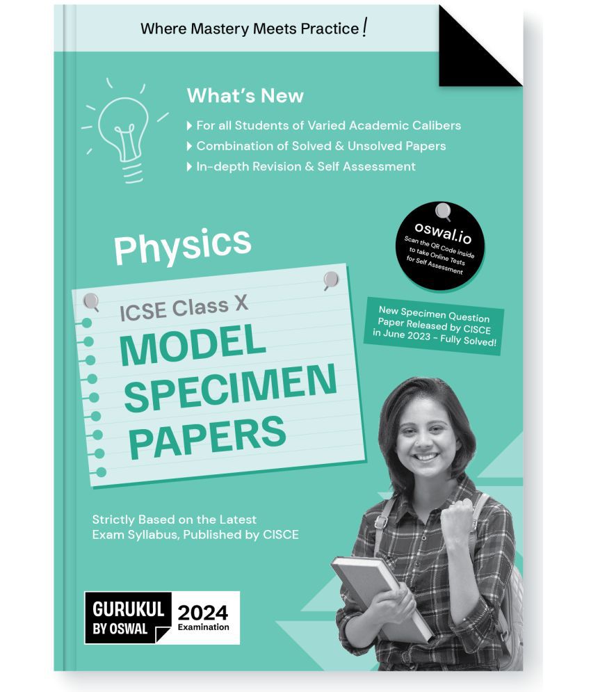     			Gurukul Physics Model Specimen Papers for ICSE Class 10 Board Exam 2024 : Fully Solved New SQP Pattern June 2023, Solved & Unsolved Papers