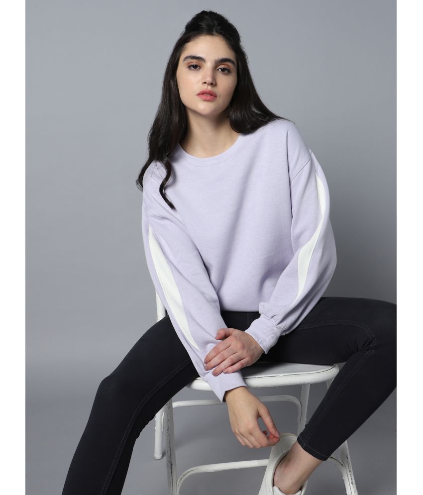     			High Star Cotton Women's Non Hooded Sweatshirt ( Purple )