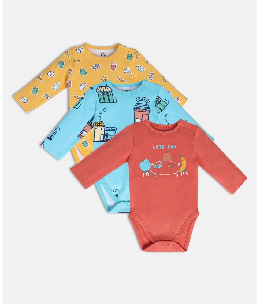     			MINI KLUB - Multi Color Cotton Bodysuit For Baby Boy ( Pack of 1 )