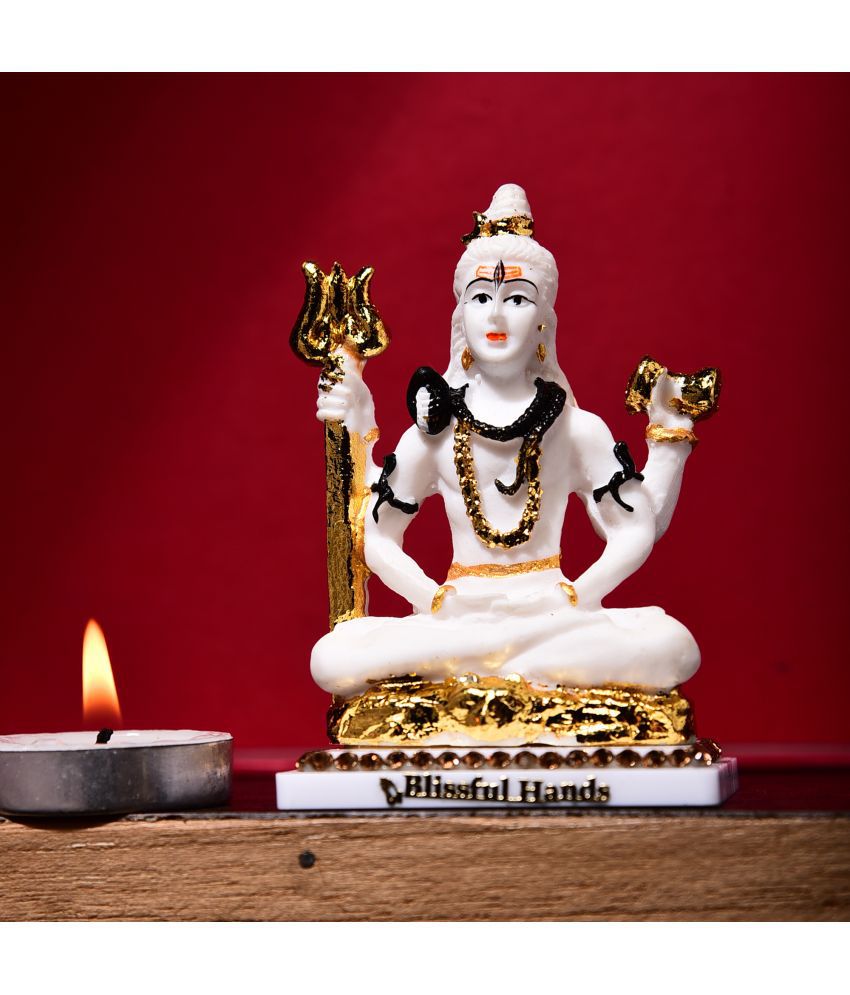     			Ghar Saaz - Marble Lord Shiva Idol ( 9 cm )