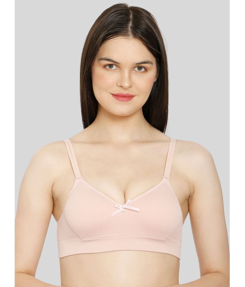     			ILRASO Cotton Non Padded Women's T-Shirt Bra ( Pink )