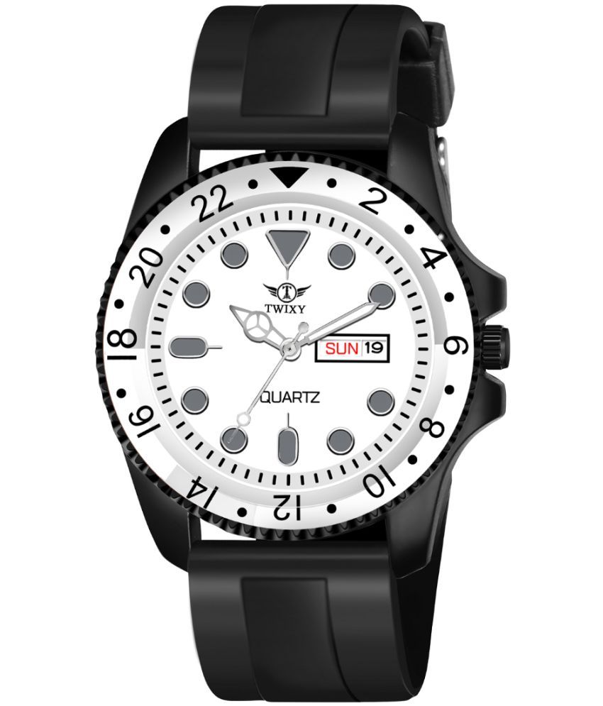     			twixy - Black Silicon Analog Men's Watch