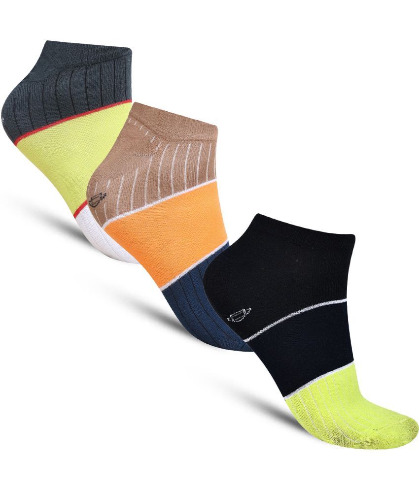     			Dollar - Cotton Men's Printed Multicolor Low Ankle Socks ( Pack of 3 )