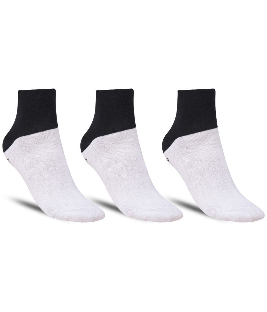     			Dollar - Cotton Men's Printed White Ankle Length Socks ( Pack of 3 )