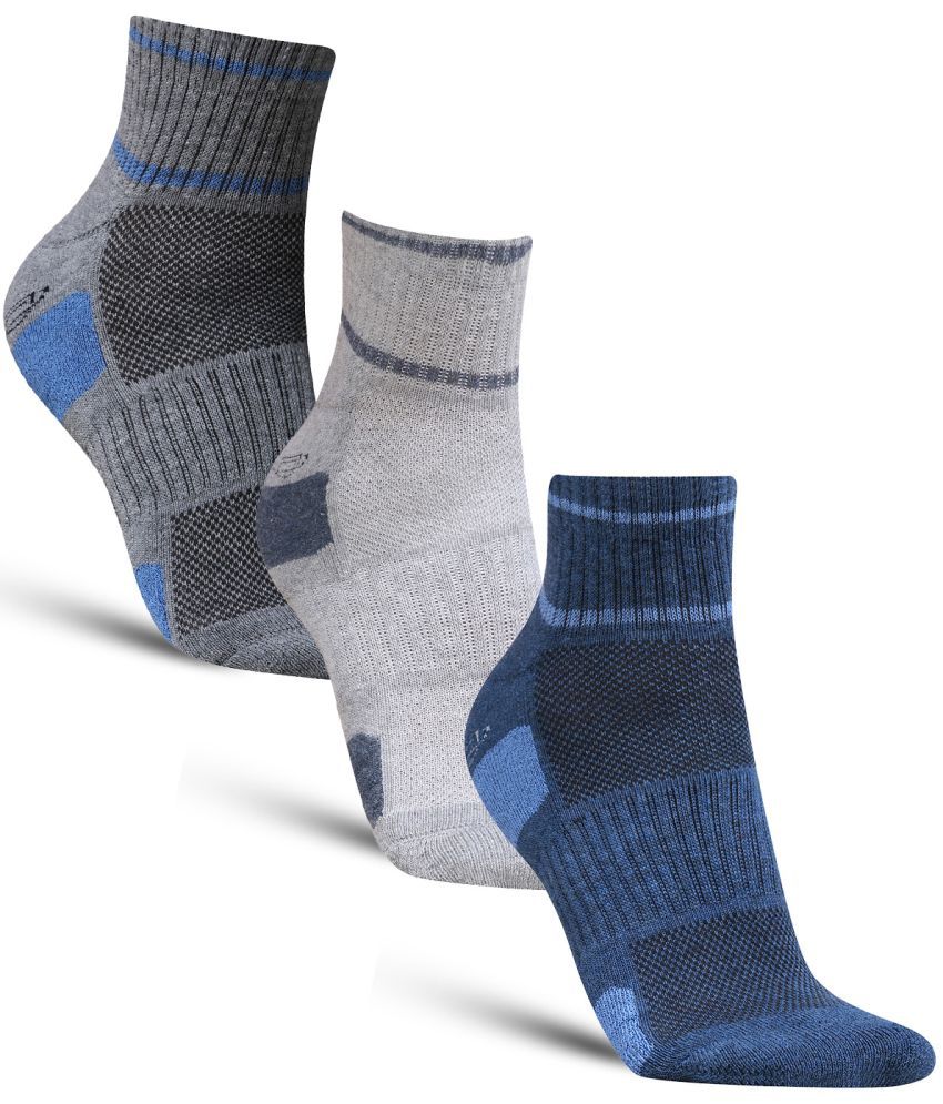     			Dollar - Cotton Men's Self Design Multicolor Ankle Length Socks ( Pack of 3 )