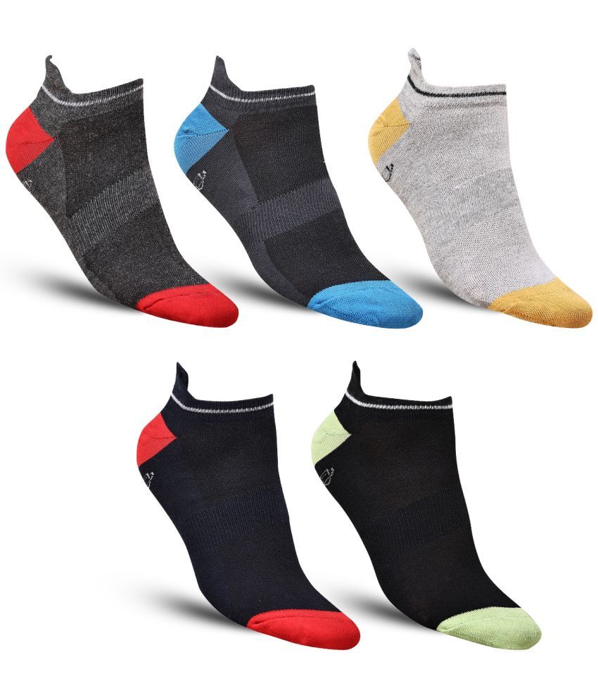     			Dollar - Cotton Men's Self Design Multicolor Ankle Length Socks ( Pack of 5 )