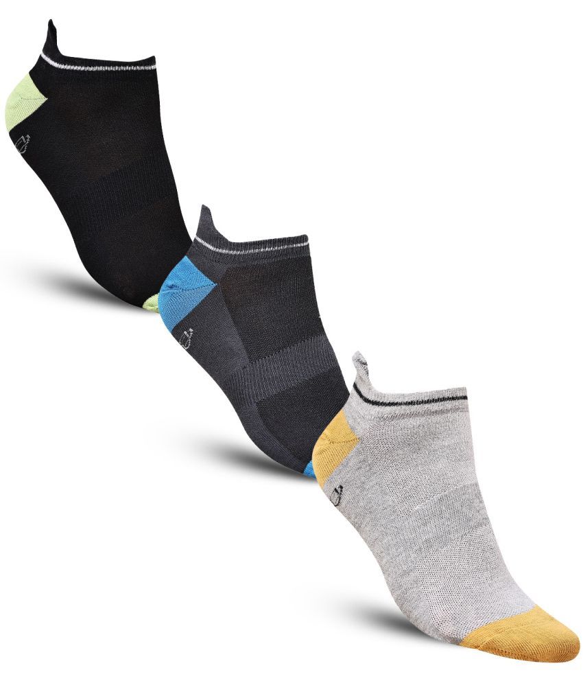     			Dollar - Cotton Men's Self Design Multicolor Ankle Length Socks ( Pack of 3 )