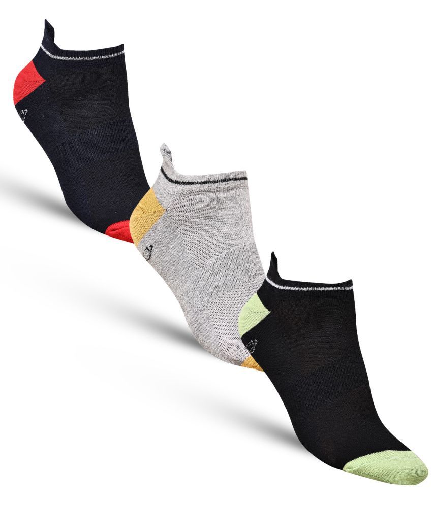     			Dollar - Cotton Men's Self Design Multicolor Ankle Length Socks ( Pack of 3 )