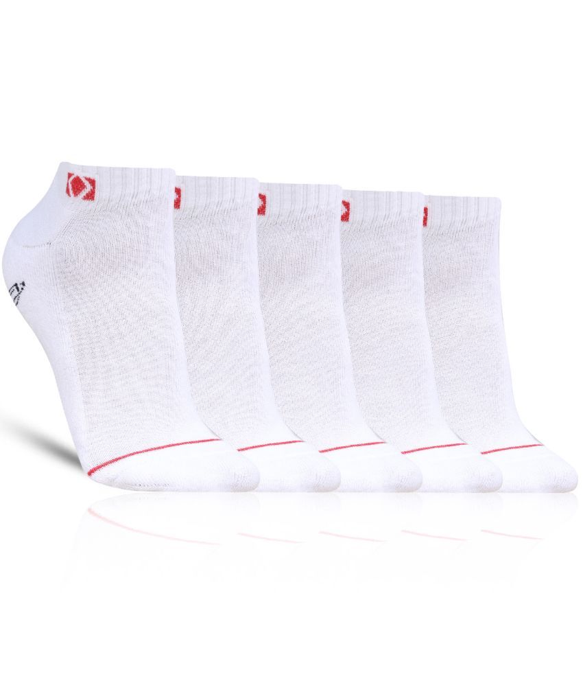     			Dollar - Cotton Men's Self Design White Ankle Length Socks ( Pack of 5 )