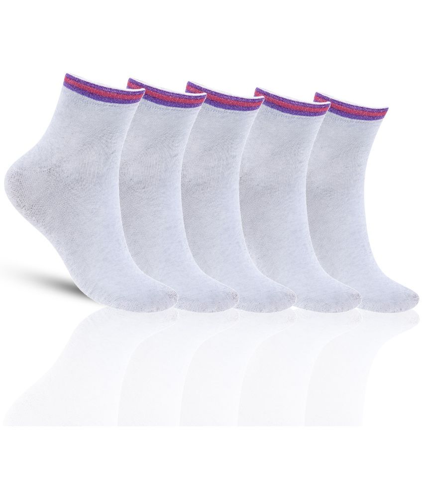     			Dollar - Cotton Men's Solid Light Grey Ankle Length Socks ( Pack of 5 )