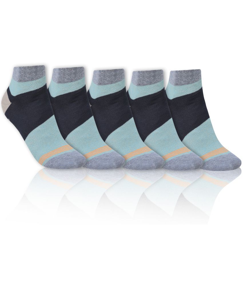     			Dollar - Cotton Men's Striped Green Ankle Length Socks ( Pack of 5 )