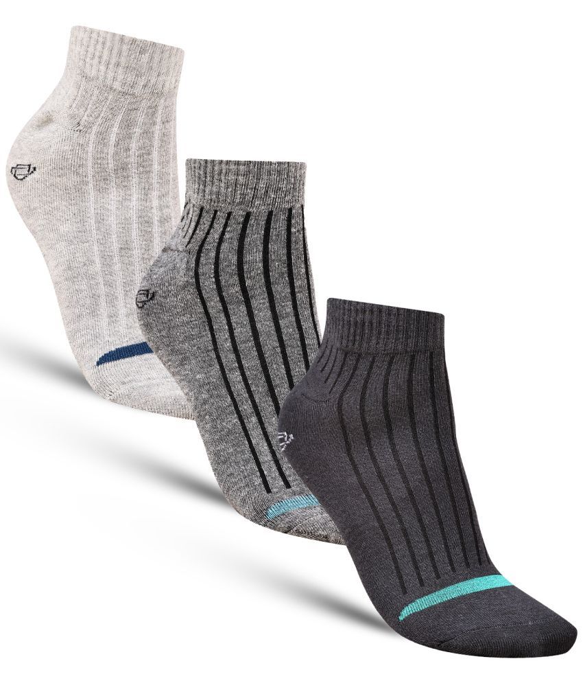     			Dollar - Cotton Men's Striped Multicolor Ankle Length Socks ( Pack of 3 )