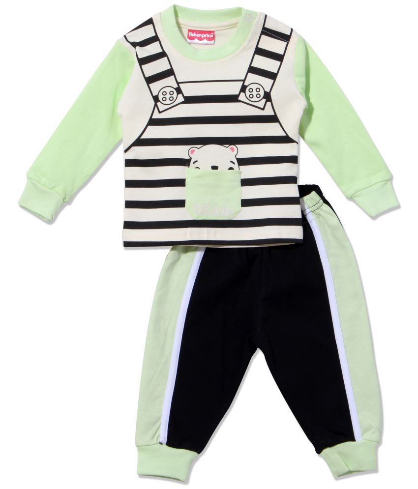     			Fisher Price - Green Cotton Baby Boy T-Shirt & Pyjama Set ( Pack of 1 )