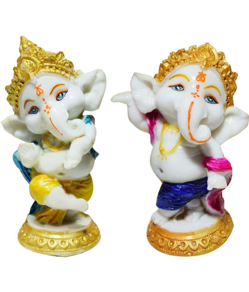     			GW Creations - Lord Ganesha Idols For Car Dashboard ( Pack of 2 )