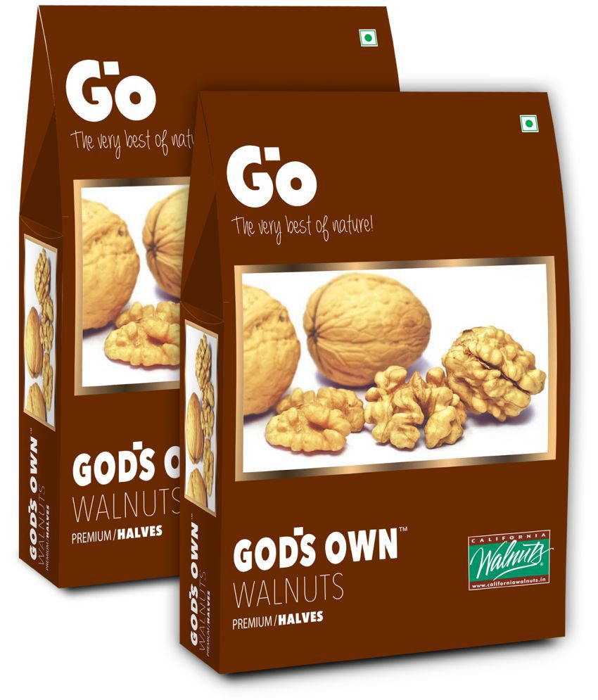    			Go California Walnuts Kernels Premium Halves Vacuum Packed, 500g (250g X 2) - Fresh Walnuts | Kashmiri Walnuts | Healthy and Pure Walnuts