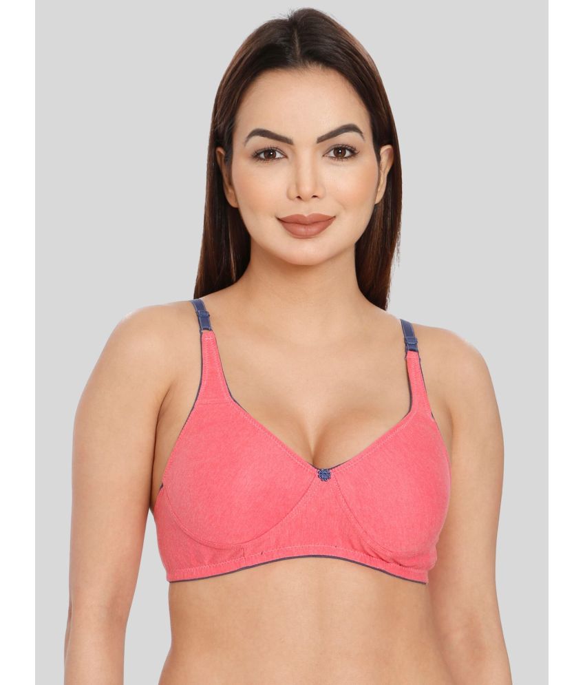     			ILRASO - Pink Cotton Non Padded Women's T-Shirt Bra ( Pack of 1 )