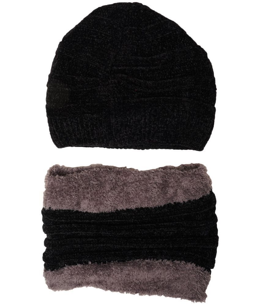     			PENYAN - Black Woollen Women's Cap ( Pack of 1 )