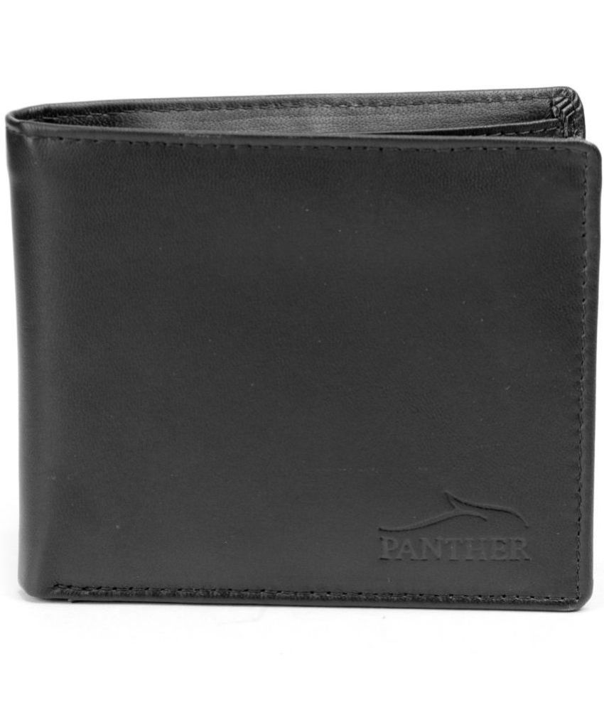     			Panther - Black Leather Men's Regular Wallet ( Pack of 1 )