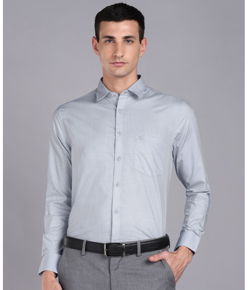     			SAM & JACK Cotton Blend Regular Fit Full Sleeves Men's Formal Shirt - Grey ( Pack of 1 )
