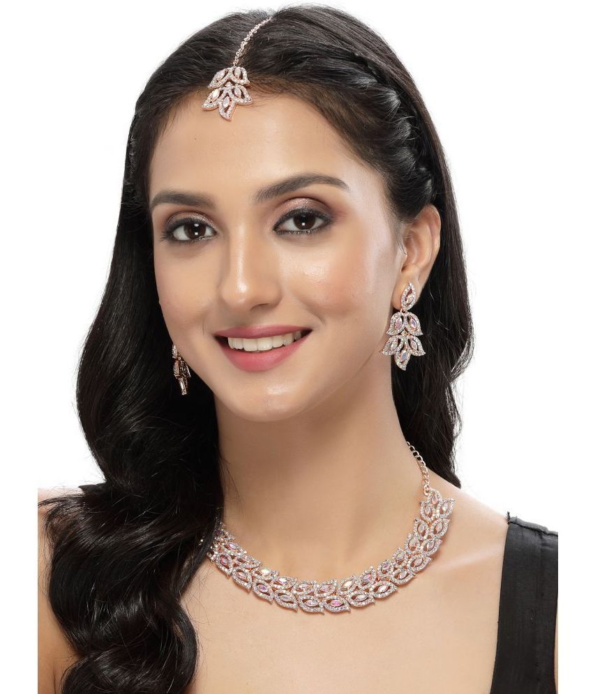     			Sukkhi Rose Gold Alloy Necklace Set ( Pack of 1 )