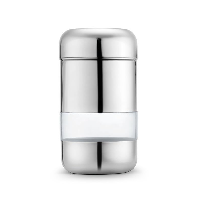     			Classic Essentials Capsule Canister Steel Silver Cookie Container ( Set of 1 )
