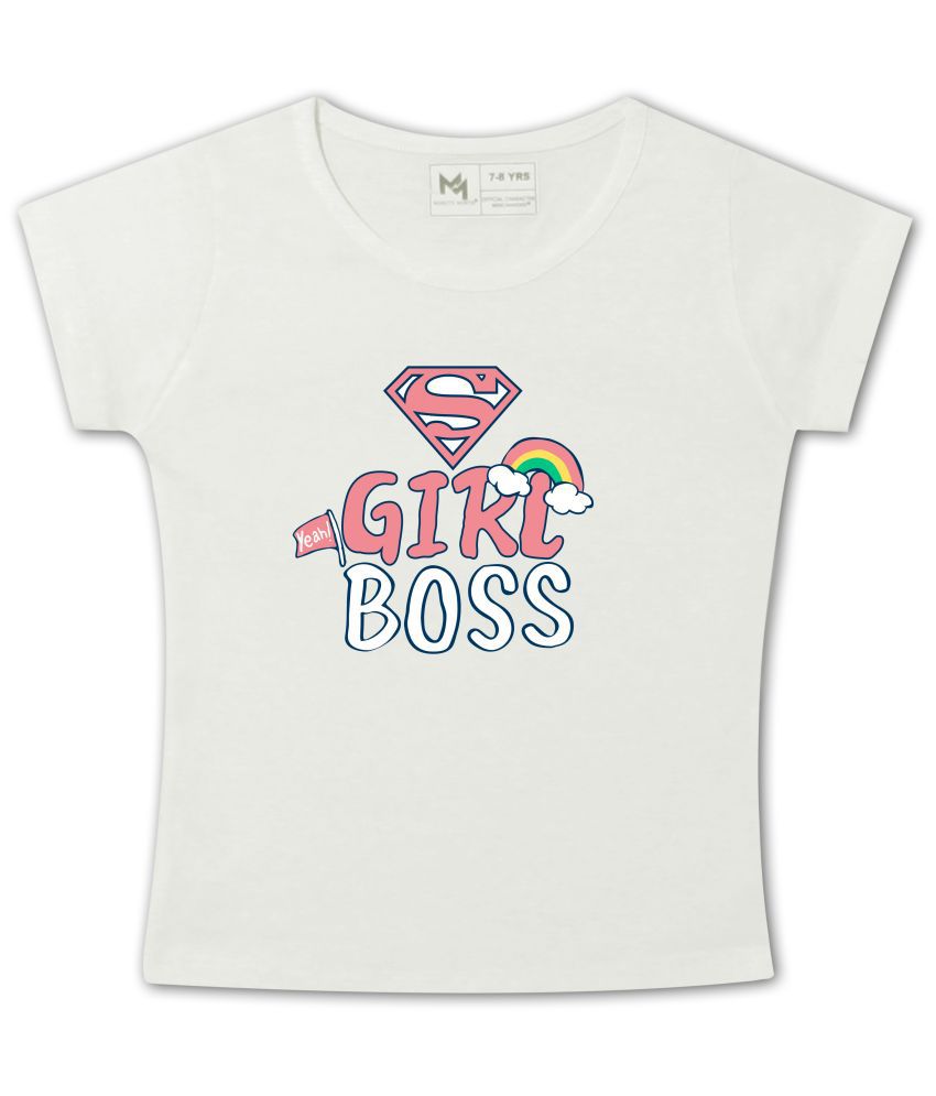     			MINUTE MIRTH - White Baby Girl T-Shirt ( Pack of 1 )