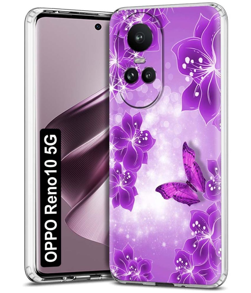     			NBOX - Multicolor Printed Back Cover Silicon Compatible For Oppo Reno 10 5G ( Pack of 1 )