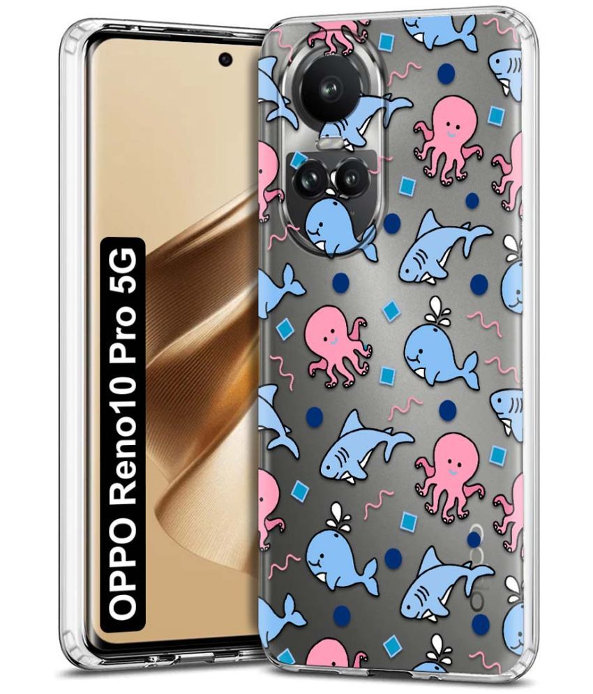     			NBOX - Multicolor Printed Back Cover Silicon Compatible For Oppo Reno 10 Pro ( Pack of 1 )