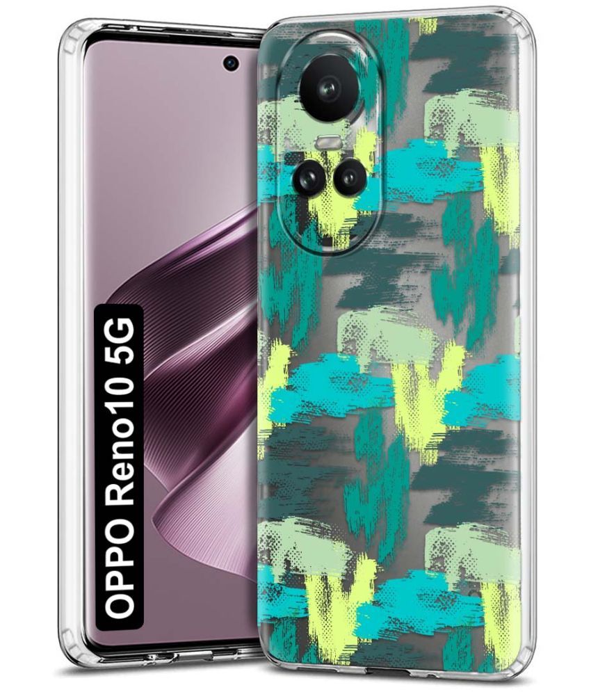     			NBOX - Multicolor Printed Back Cover Silicon Compatible For Oppo Reno 10 5G ( Pack of 1 )