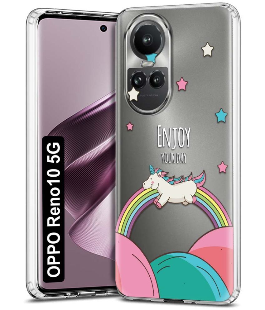     			NBOX - Multicolor Printed Back Cover Silicon Compatible For Oppo Reno 10 5G ( Pack of 1 )