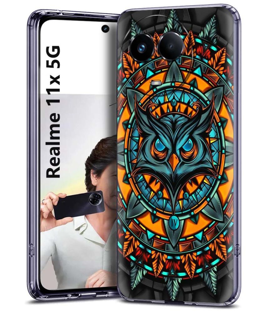     			NBOX - Multicolor Printed Back Cover Silicon Compatible For Realme 11X 5G ( Pack of 1 )