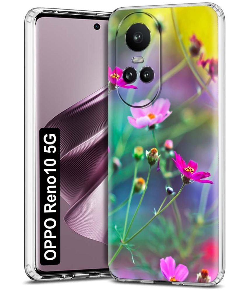     			NBOX - Multicolor Printed Back Cover Silicon Compatible For Oppo Reno 10 5G ( Pack of 1 )